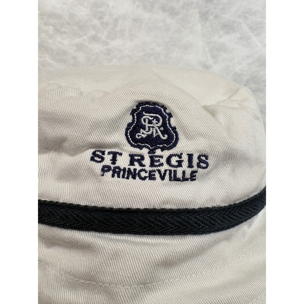 Fore Kids Golf St Regis Princeville White Bucket Hat Navy Trim Cotton XL - Picture 4 of 11